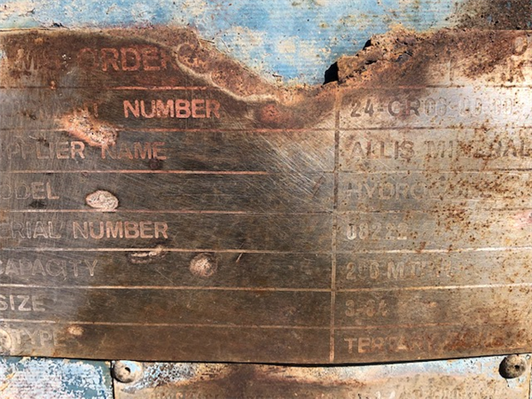 Allis Chalmers 3-84 Hydrocone Cone Crusher)